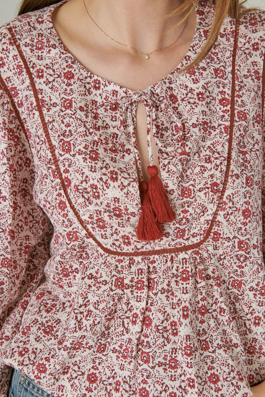FLORAL PEASANT BLOUSE, image 5
