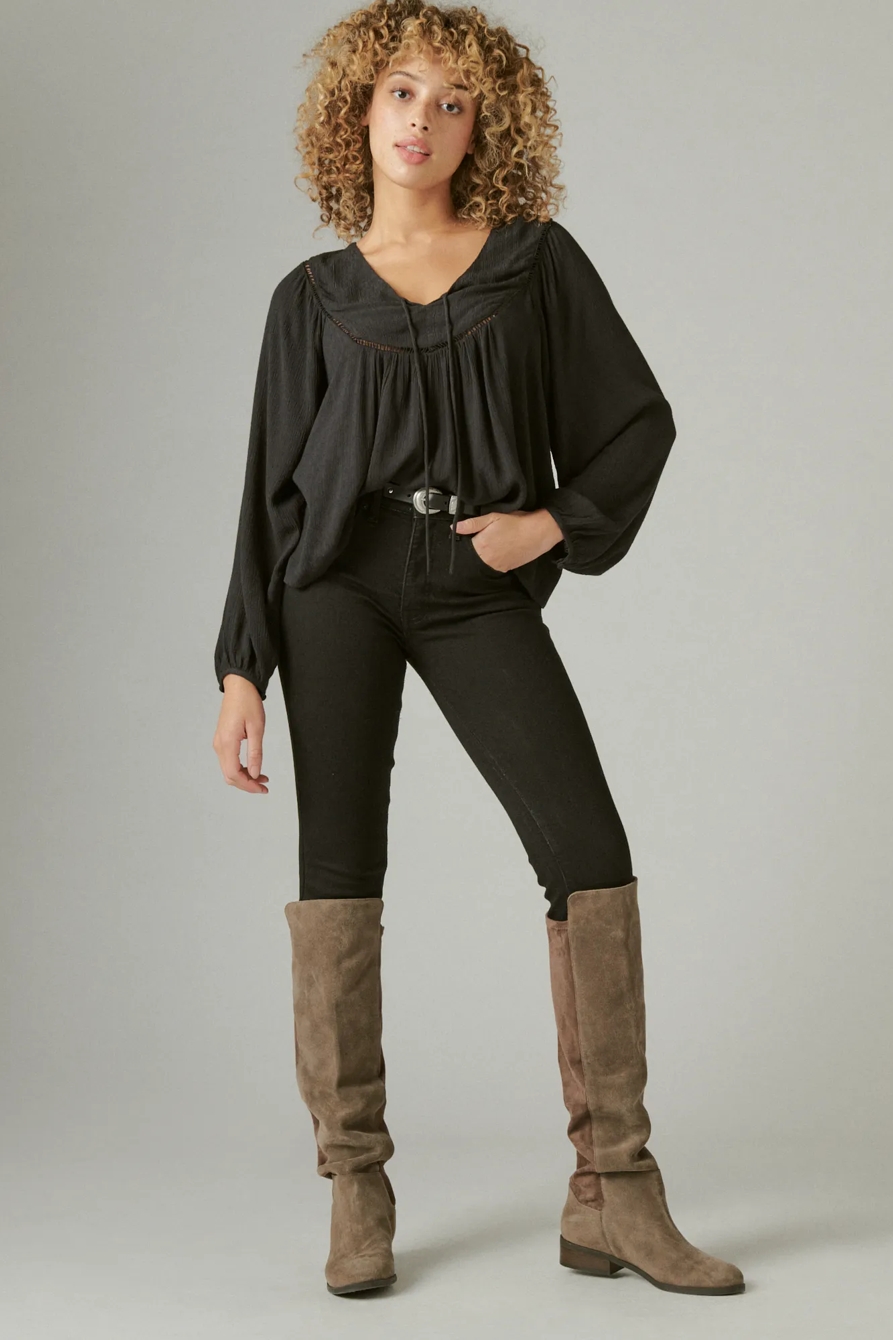 LONG SLEEVE PEASANT TOP, image 2