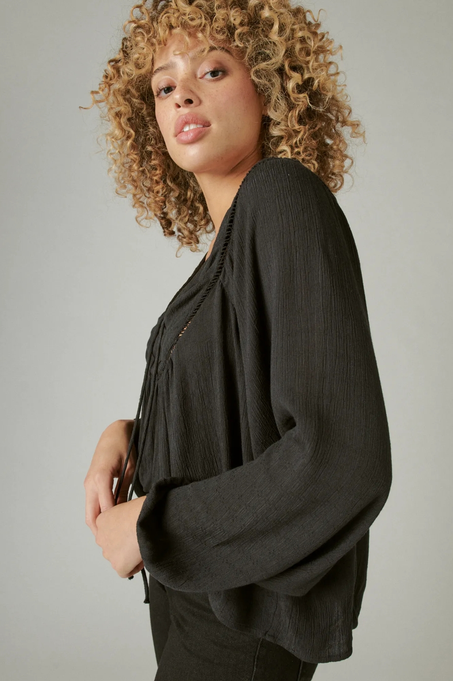 LONG SLEEVE PEASANT TOP, image 3
