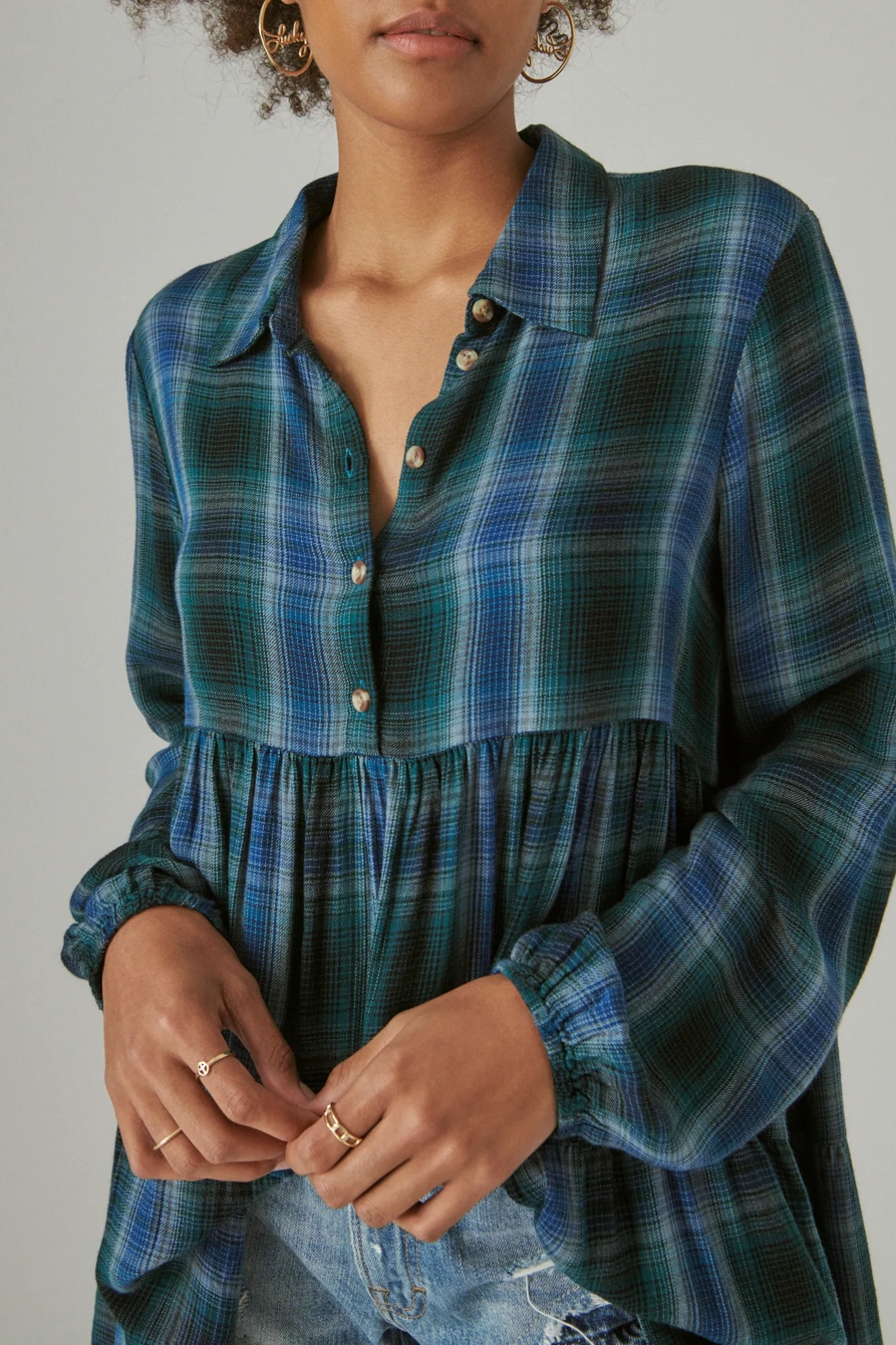 PLAID BUTTON TUNIC, image 5