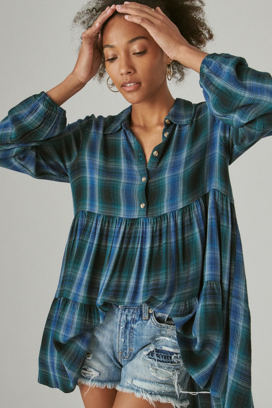 PLAID BUTTON TUNIC, image 6