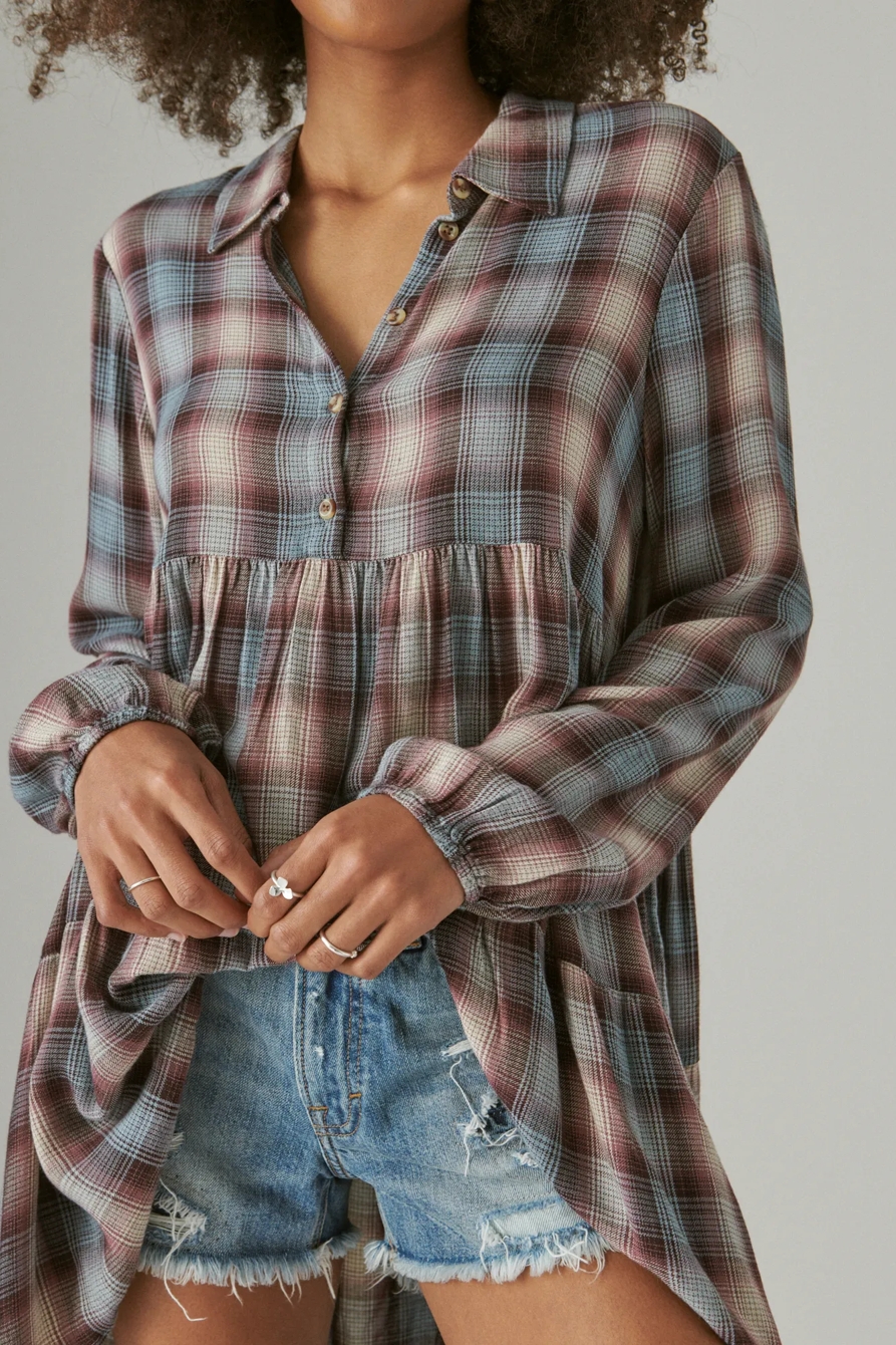 PLAID BUTTON TUNIC, image 4