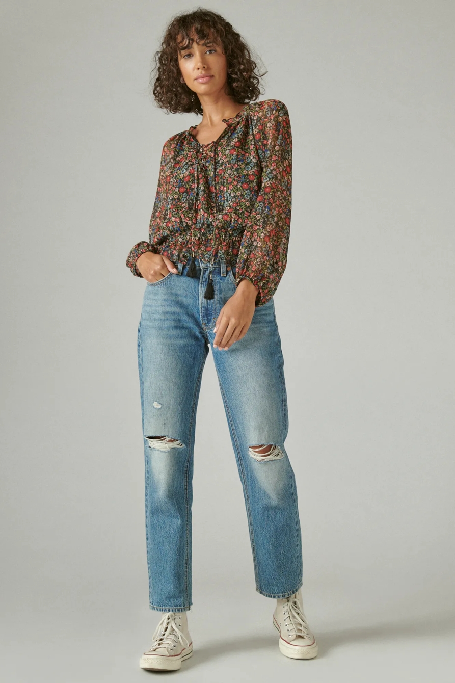 PRINTED SHINE CHIFFON BLOUSE, image 2