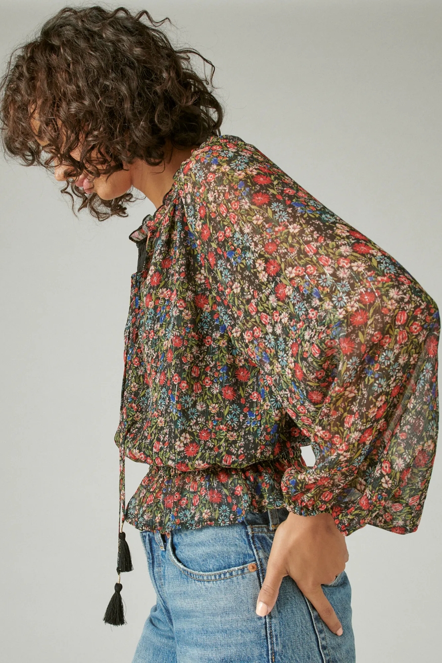 PRINTED SHINE CHIFFON BLOUSE, image 3