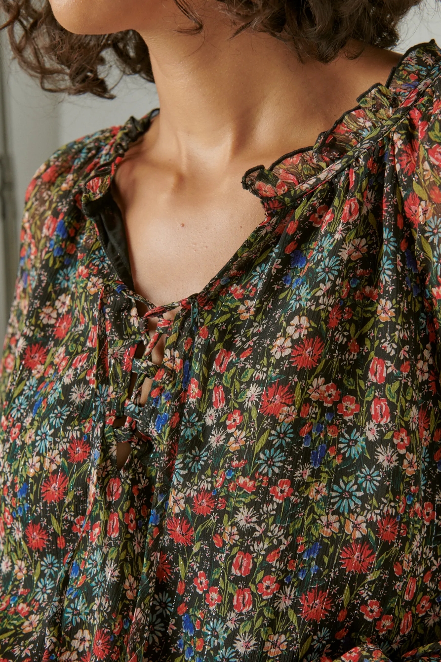 PRINTED SHINE CHIFFON BLOUSE, image 5