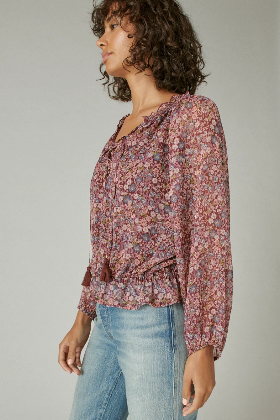 PRINTED SHINE CHIFFON BLOUSE, image 3