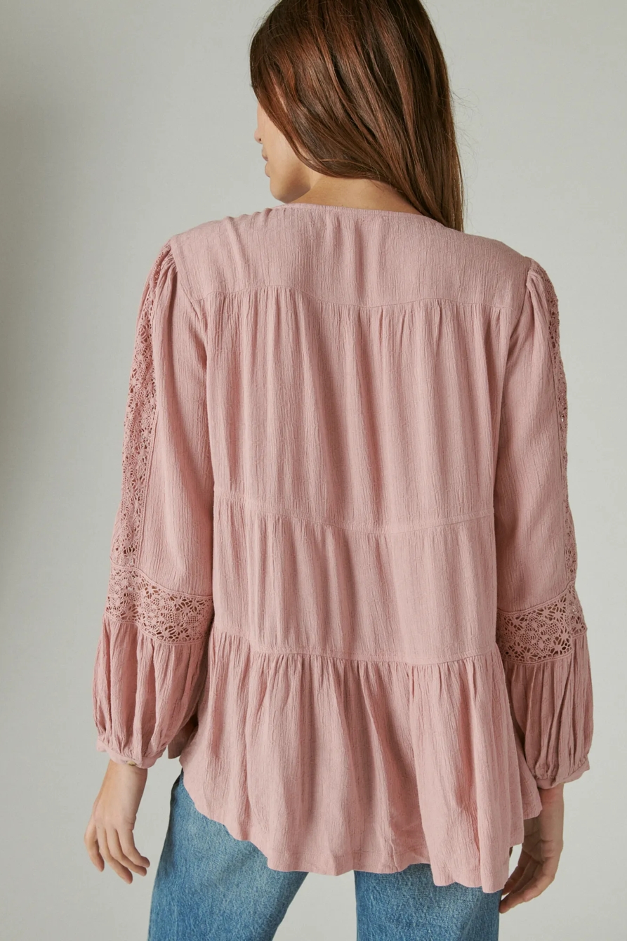 LACE TIERED LONG SLEEVE TOP, image 4