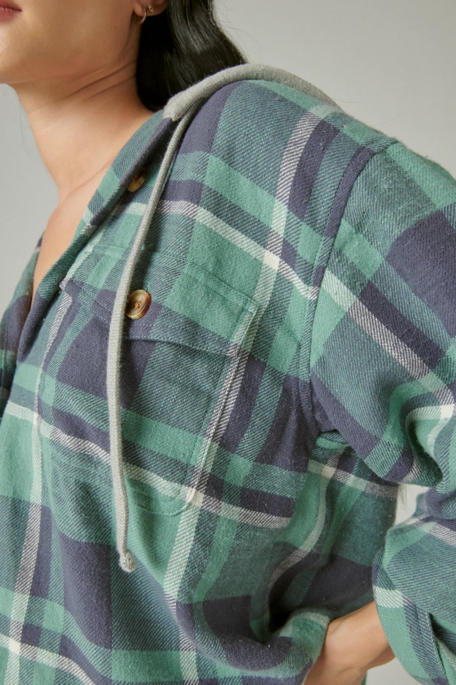 CROPPED PLAID HOODIE, image 5