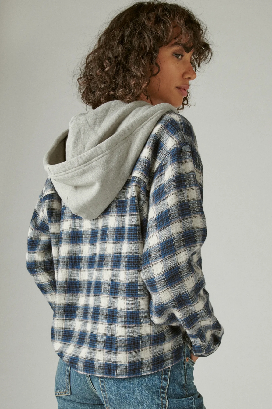 CROPPED PLAID HOODIE, image 4