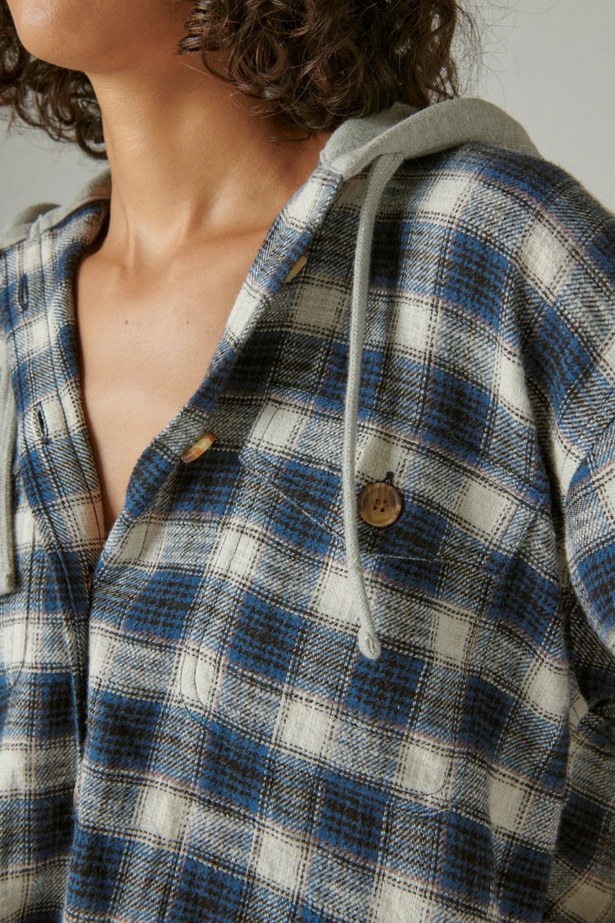 CROPPED PLAID HOODIE, image 5