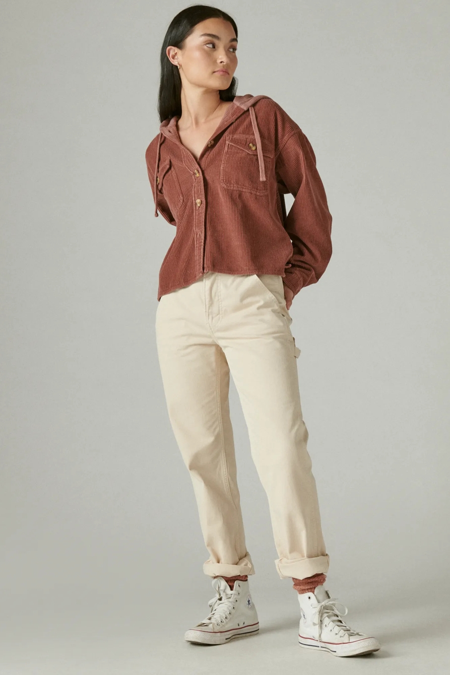CROPPED CORDUROY HOODIE, image 2