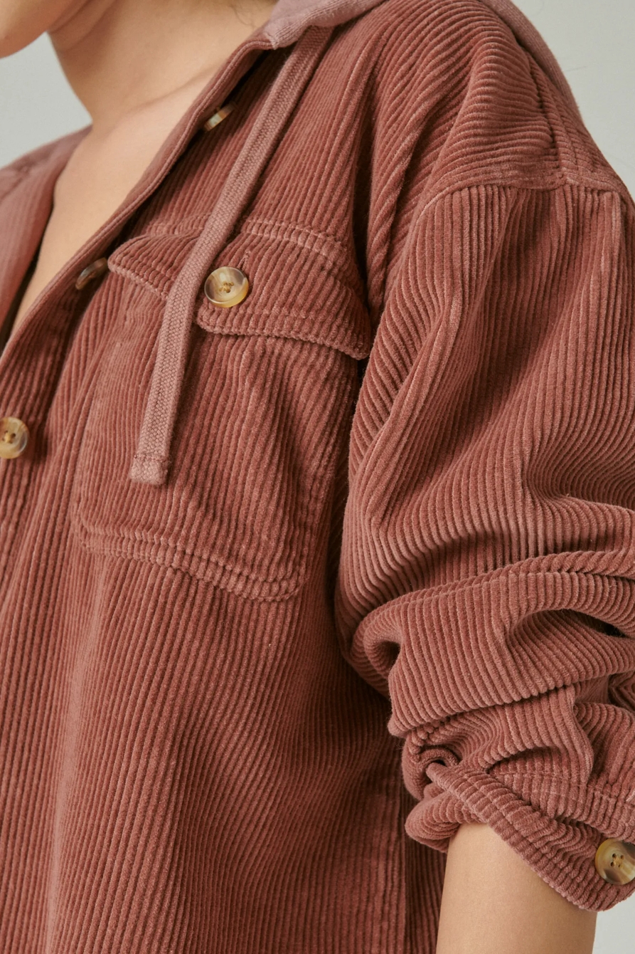 CROPPED CORDUROY HOODIE, image 5