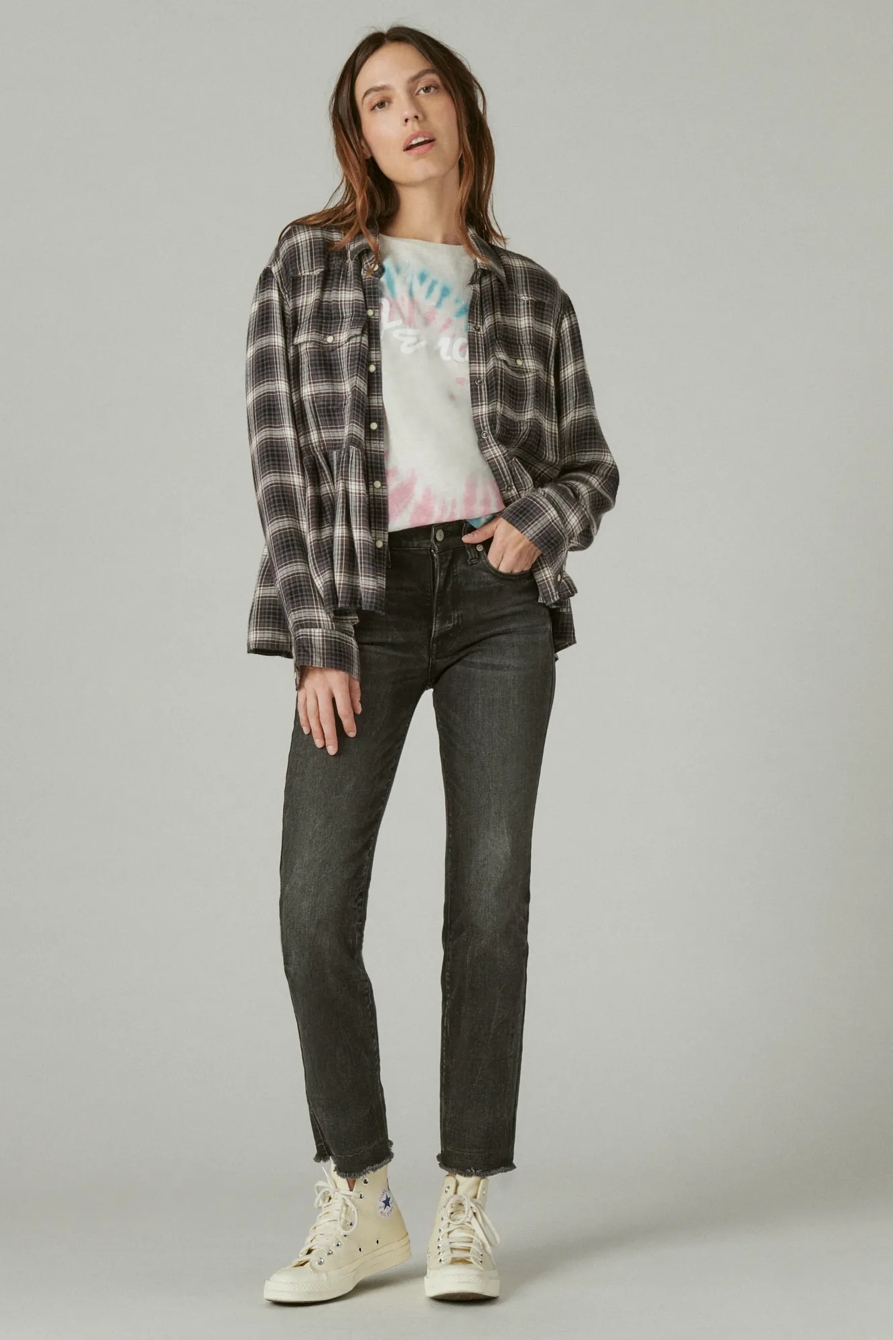PLAID WESTERN BABYDOLL SHIRT, image 2