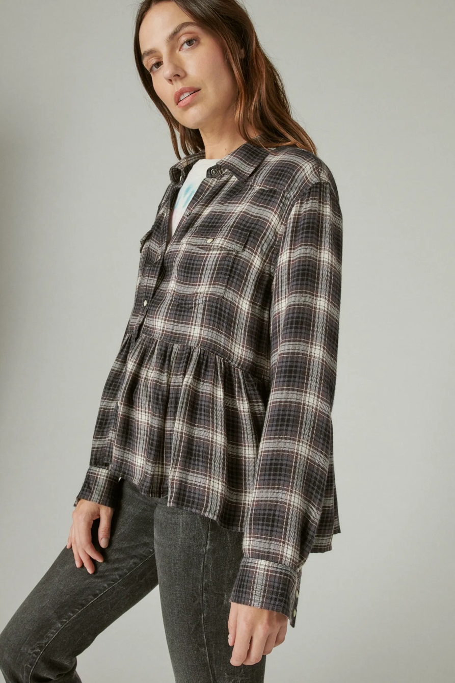 PLAID WESTERN BABYDOLL SHIRT, image 3