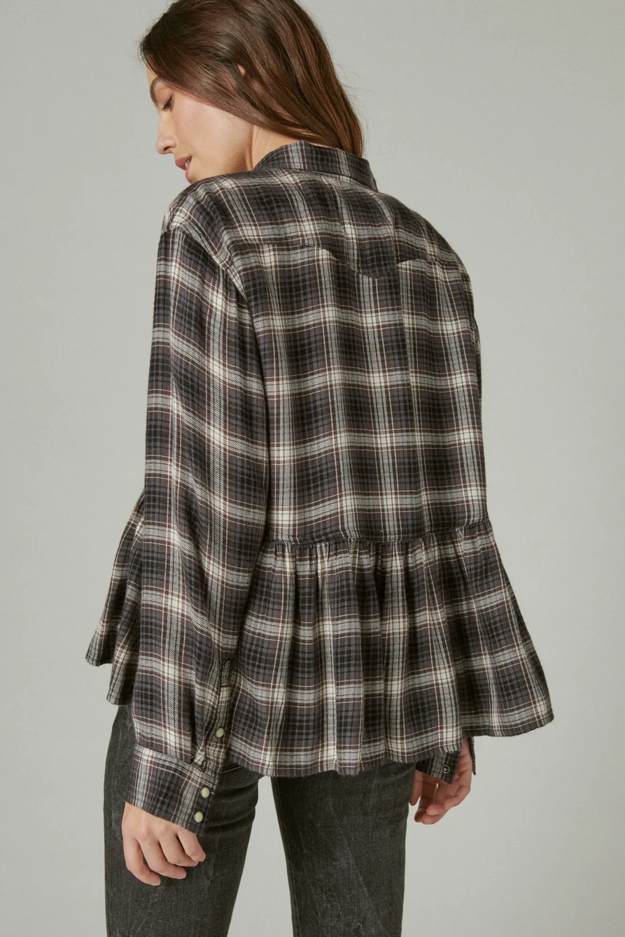 PLAID WESTERN BABYDOLL SHIRT, image 4