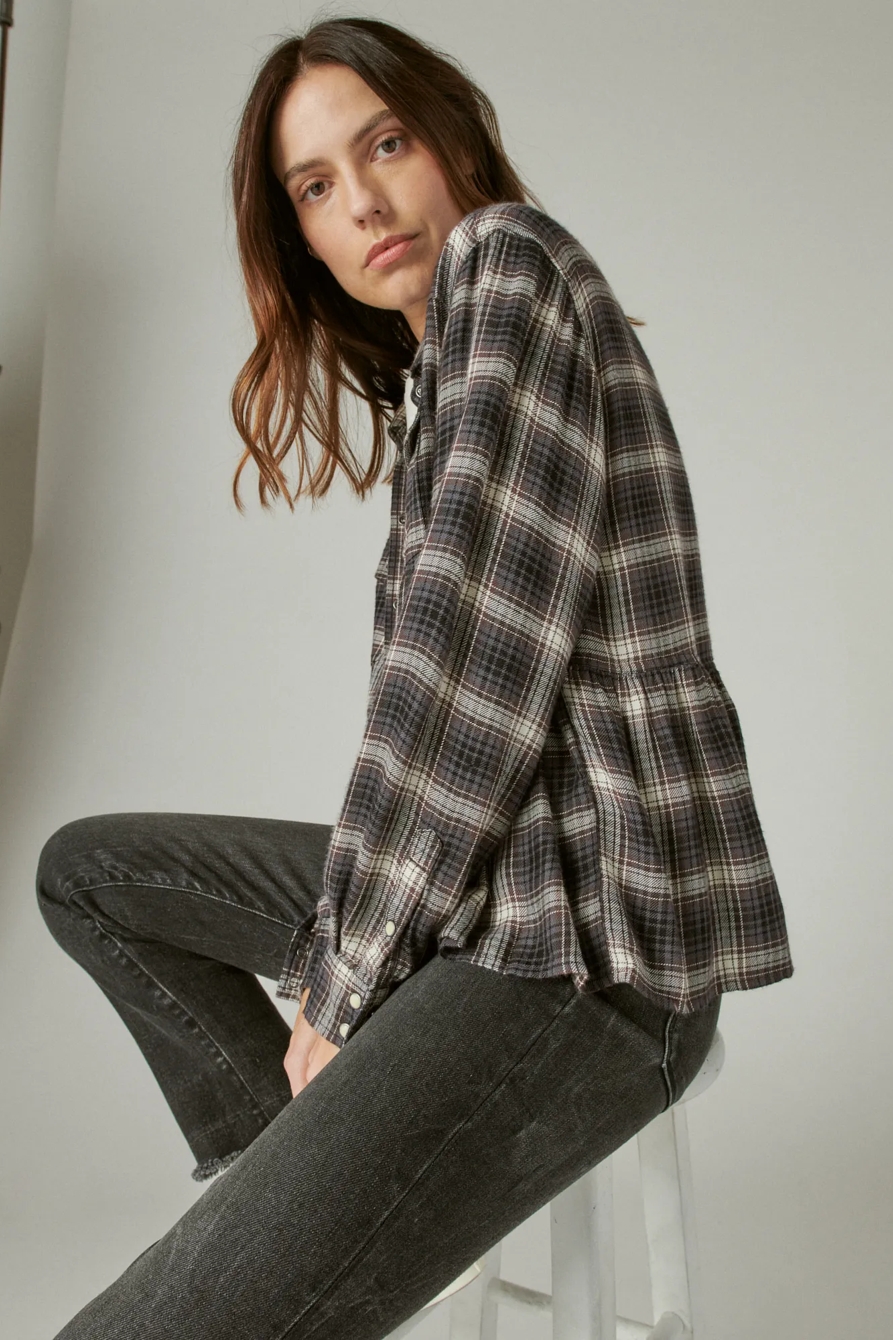 PLAID WESTERN BABYDOLL SHIRT, image 6