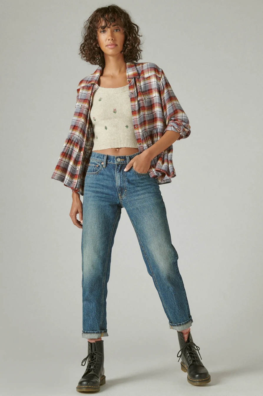 PLAID WESTERN BABYDOLL SHIRT, image 2