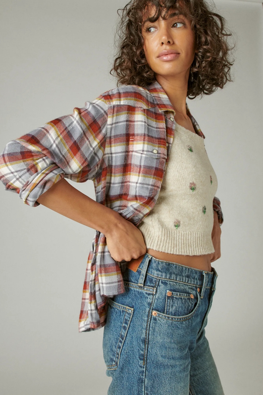 PLAID WESTERN BABYDOLL SHIRT, image 3