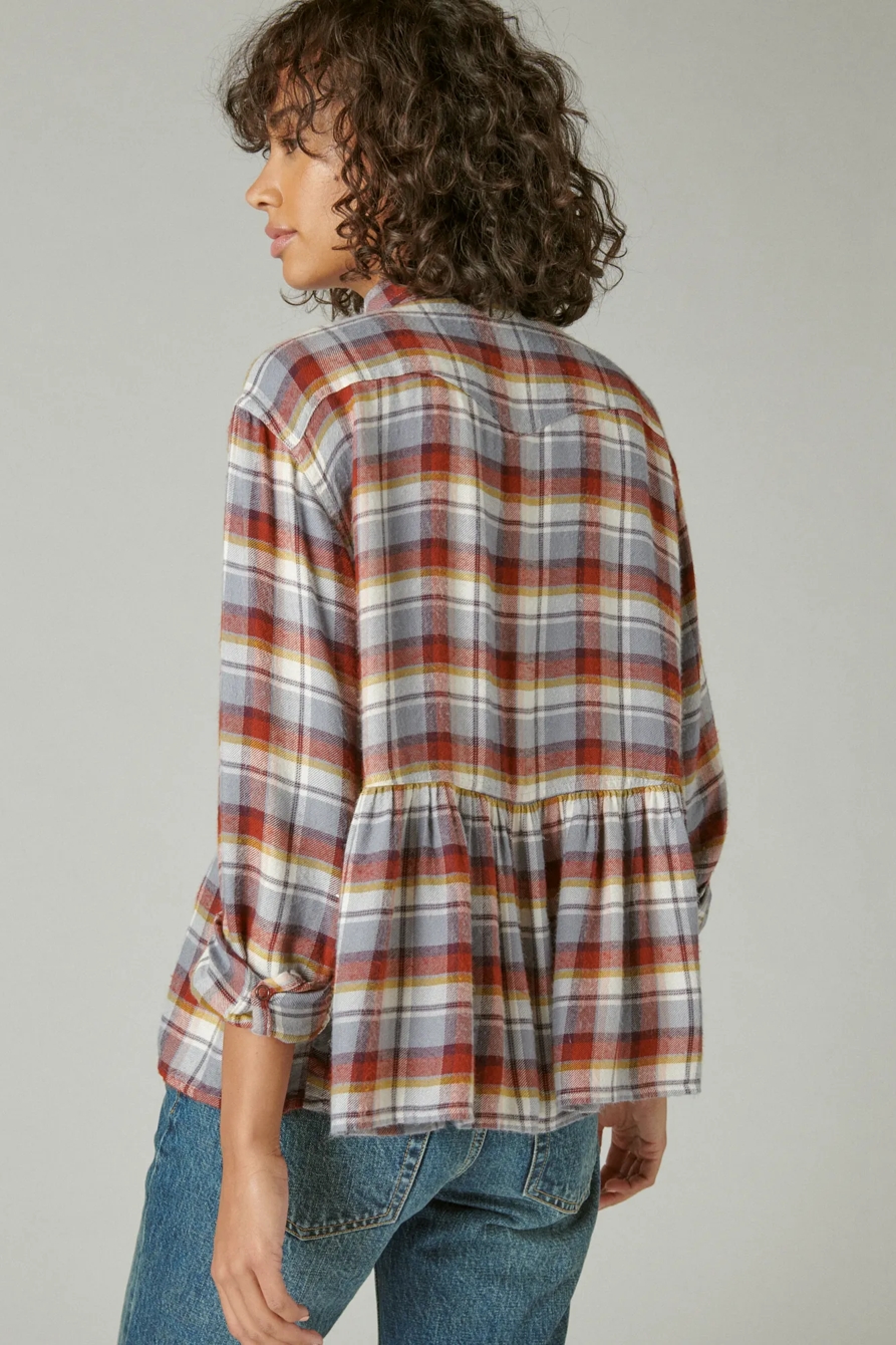 PLAID WESTERN BABYDOLL SHIRT, image 4