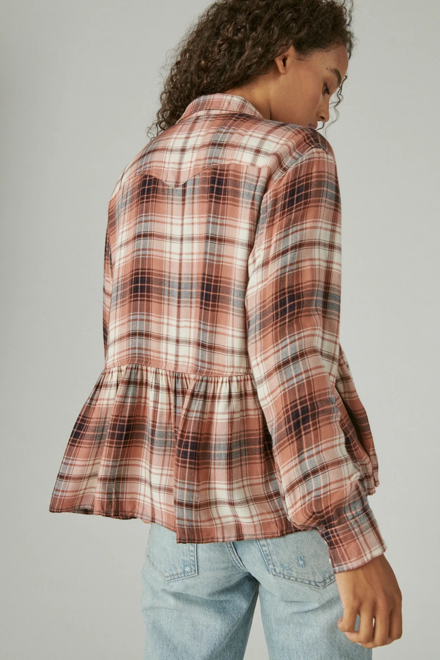 PLAID WESTERN BABYDOLL SHIRT, image 4