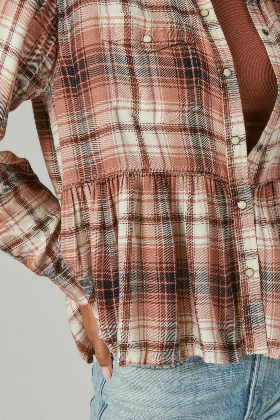 PLAID WESTERN BABYDOLL SHIRT, image 5
