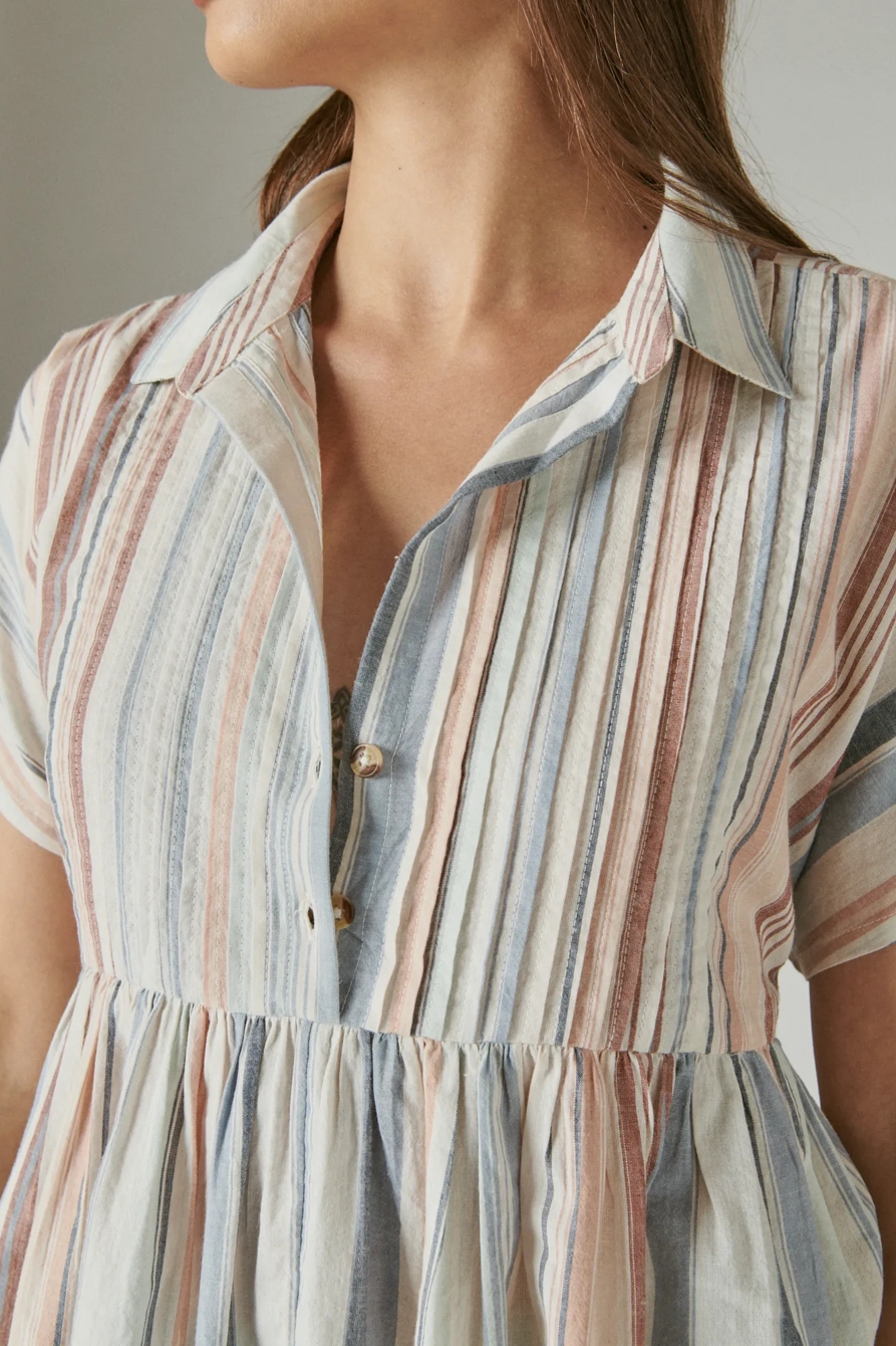 SHORT SLEEVE BABYDOLL TUNIC SHIRT, image 5