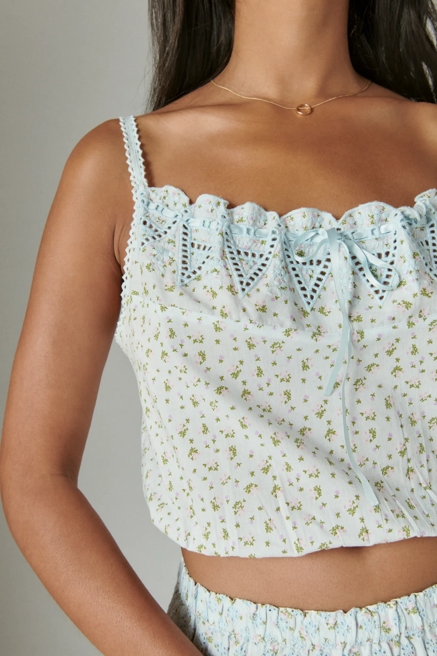 PRINTED TIE FRONT CAMI MATCHBACK, image 4