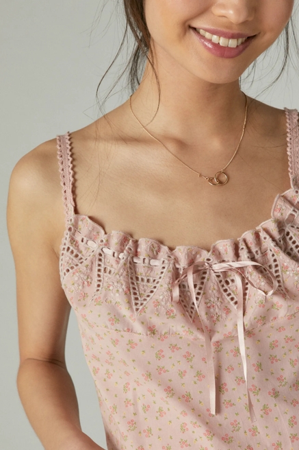 PRINTED TIE FRONT CAMI MATCHBACK, image 4