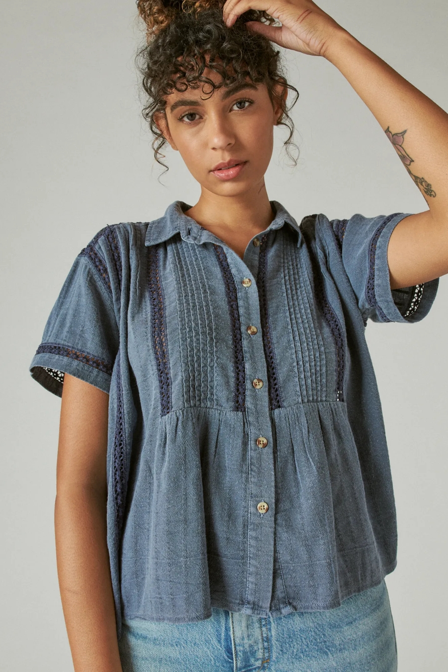 MARTE】2026 LUCKY BAG/Lace Over Shirt SHORT SLEEVE LACE INSET
