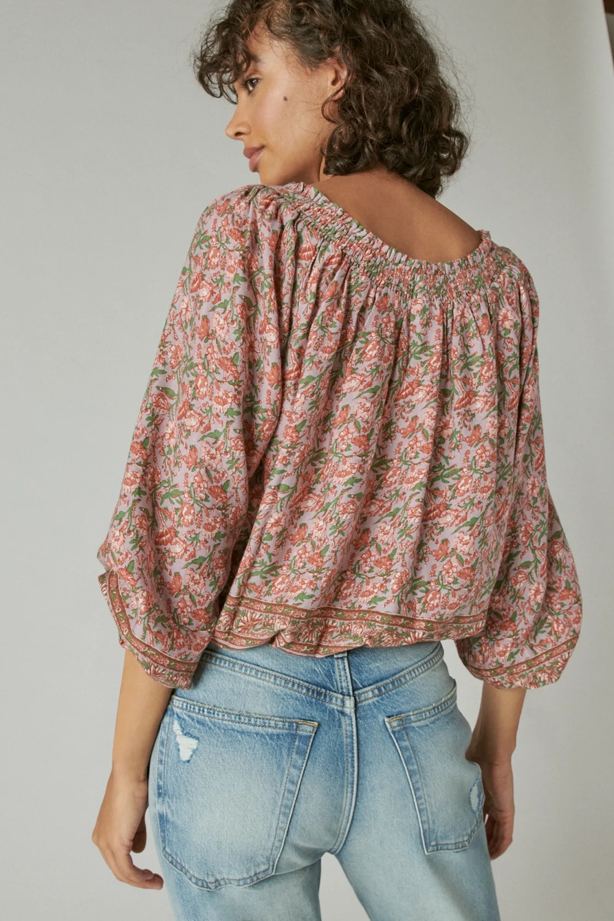 BUBBLE HEM PEASANT TOP, image 4