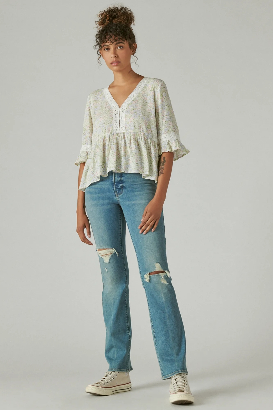 FLORAL PRINT LACE TOP, image 2