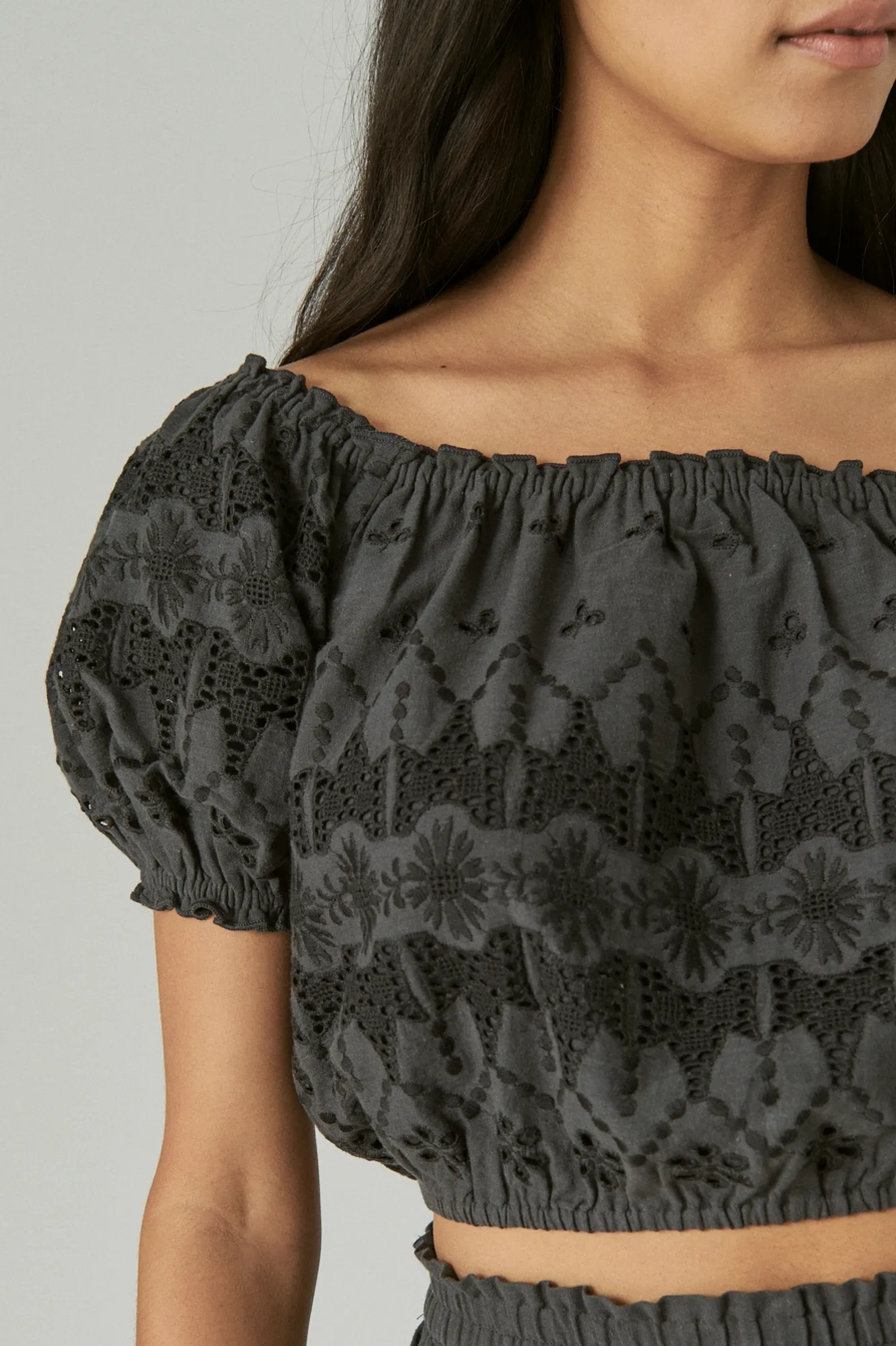 OFF THE SHOULDER LACE CROP TOP, image 5