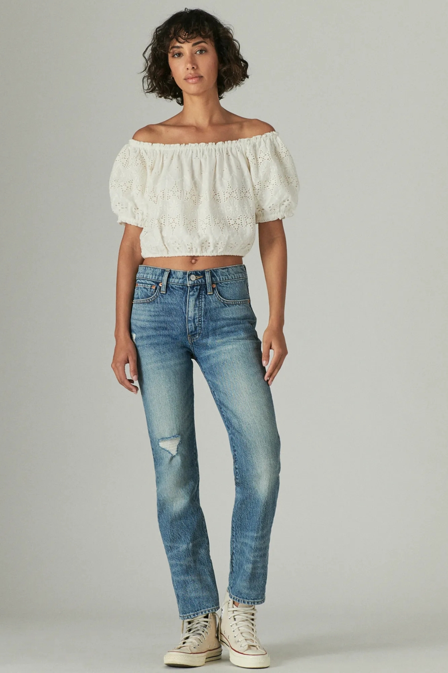 OFF THE SHOULDER LACE CROP TOP, image 2