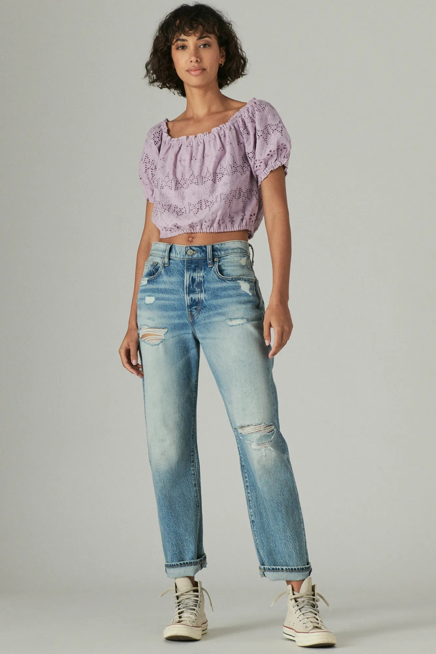 OFF THE SHOULDER LACE CROP TOP, image 2