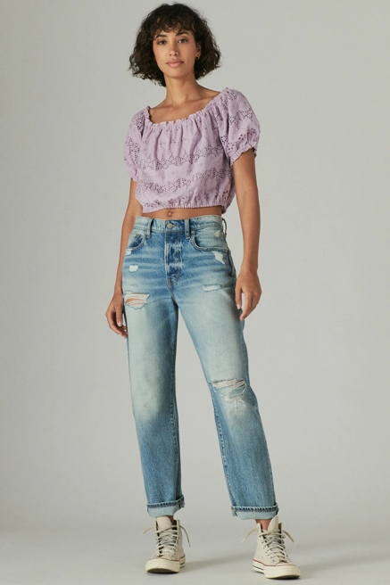 OFF THE SHOULDER LACE CROP TOP, image 2