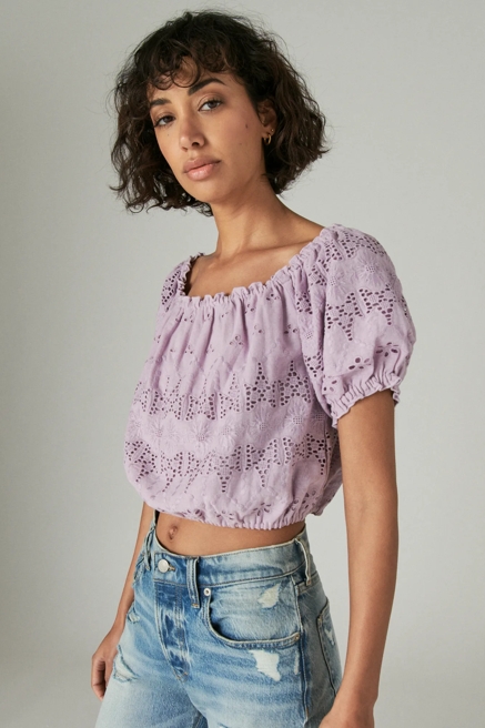 OFF THE SHOULDER LACE CROP TOP, image 3