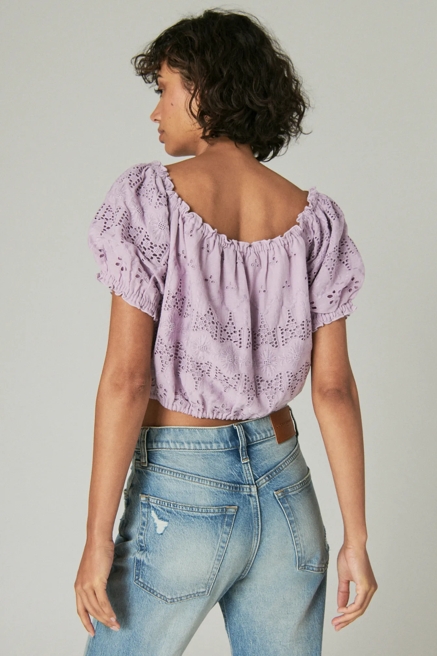 OFF THE SHOULDER LACE CROP TOP, image 4