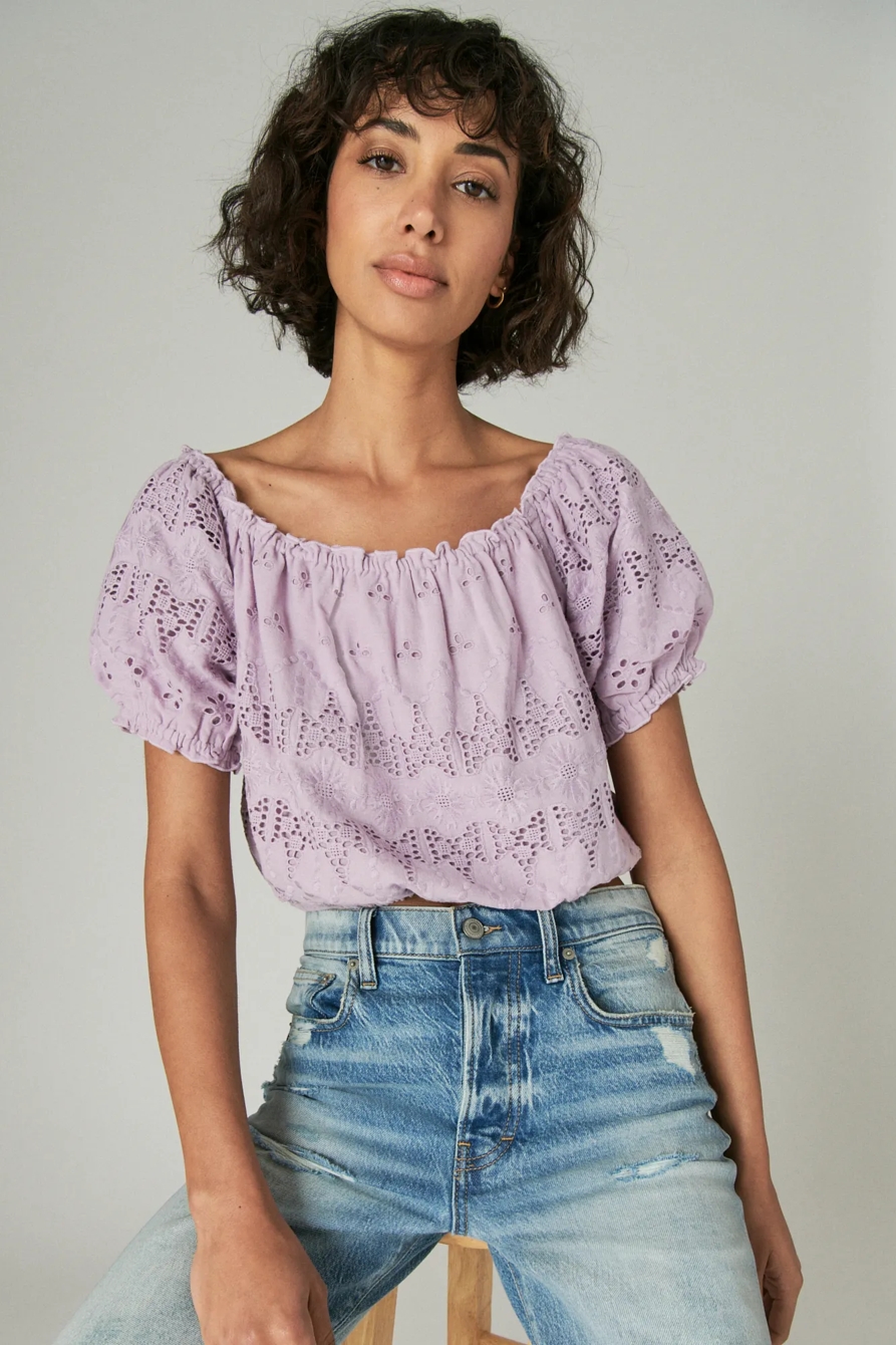 OFF THE SHOULDER LACE CROP TOP, image 6