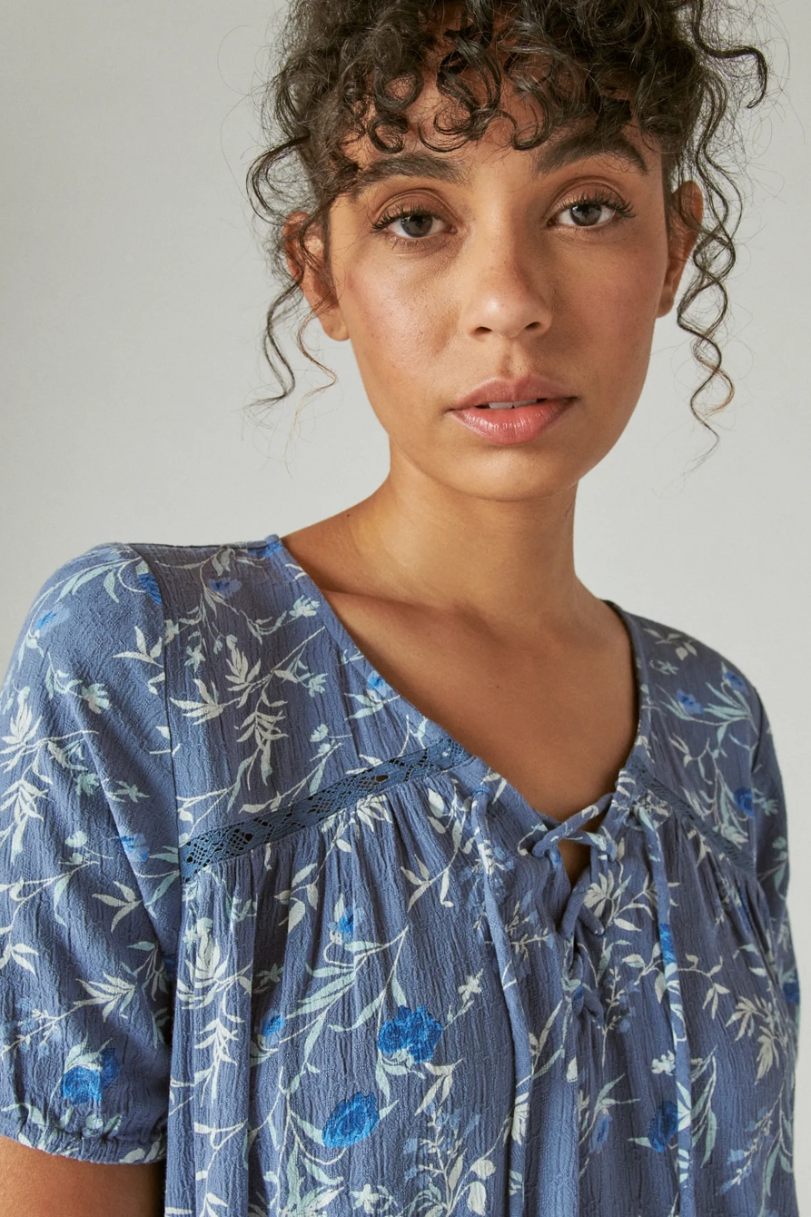 LACE UP PEASANT BLOUSE, image 5