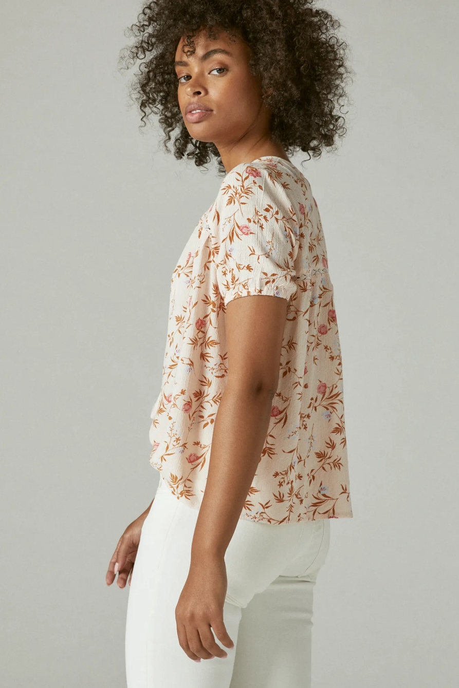 LACE UP PEASANT BLOUSE, image 3