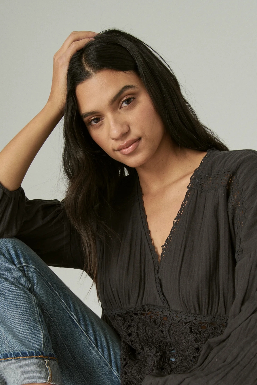 LONG SLEEVE CROCHET TOP, image 6