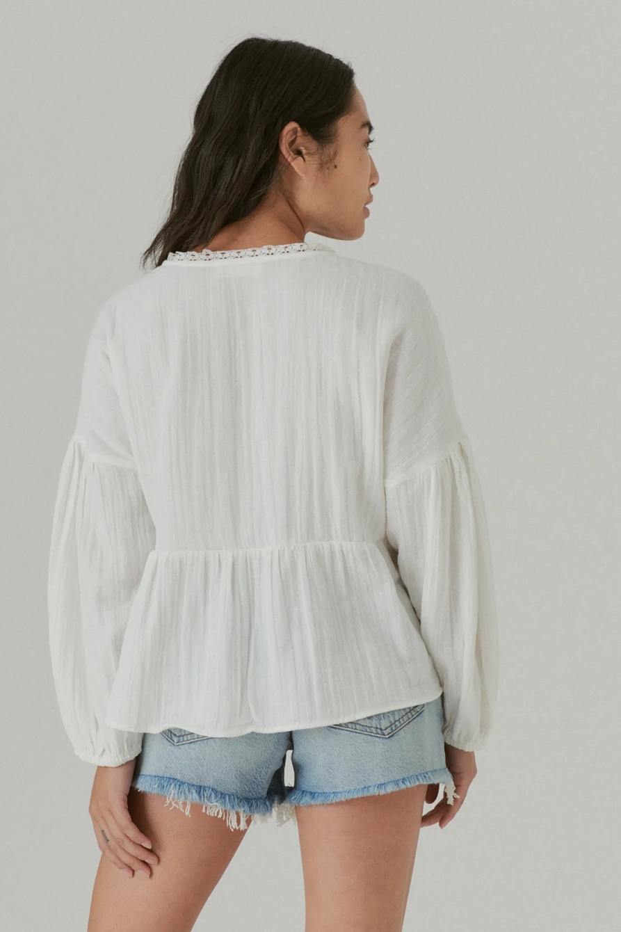 LONG SLEEVE CROCHET TOP, image 3