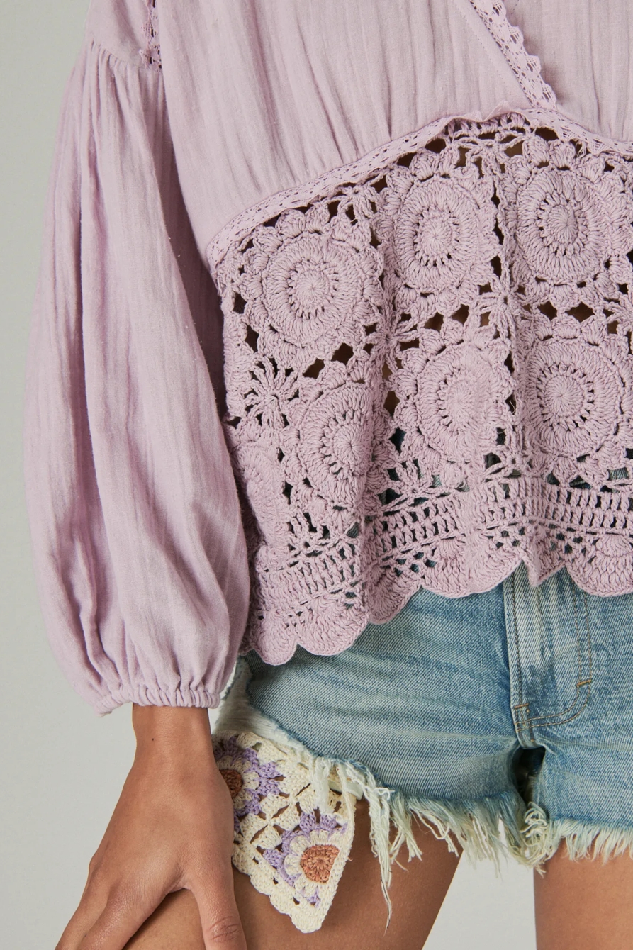LONG SLEEVE CROCHET TOP, image 5