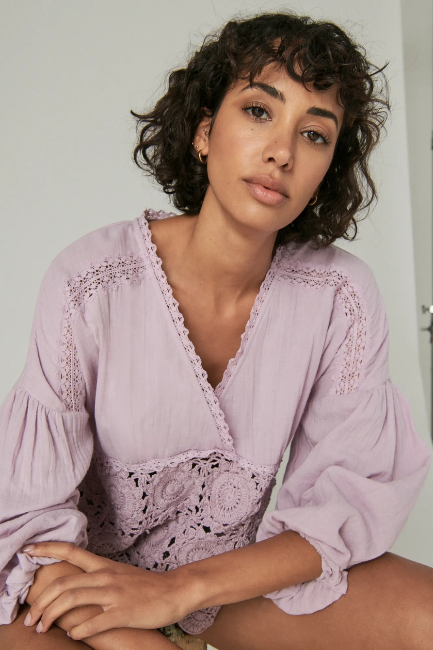 LONG SLEEVE CROCHET TOP, image 6