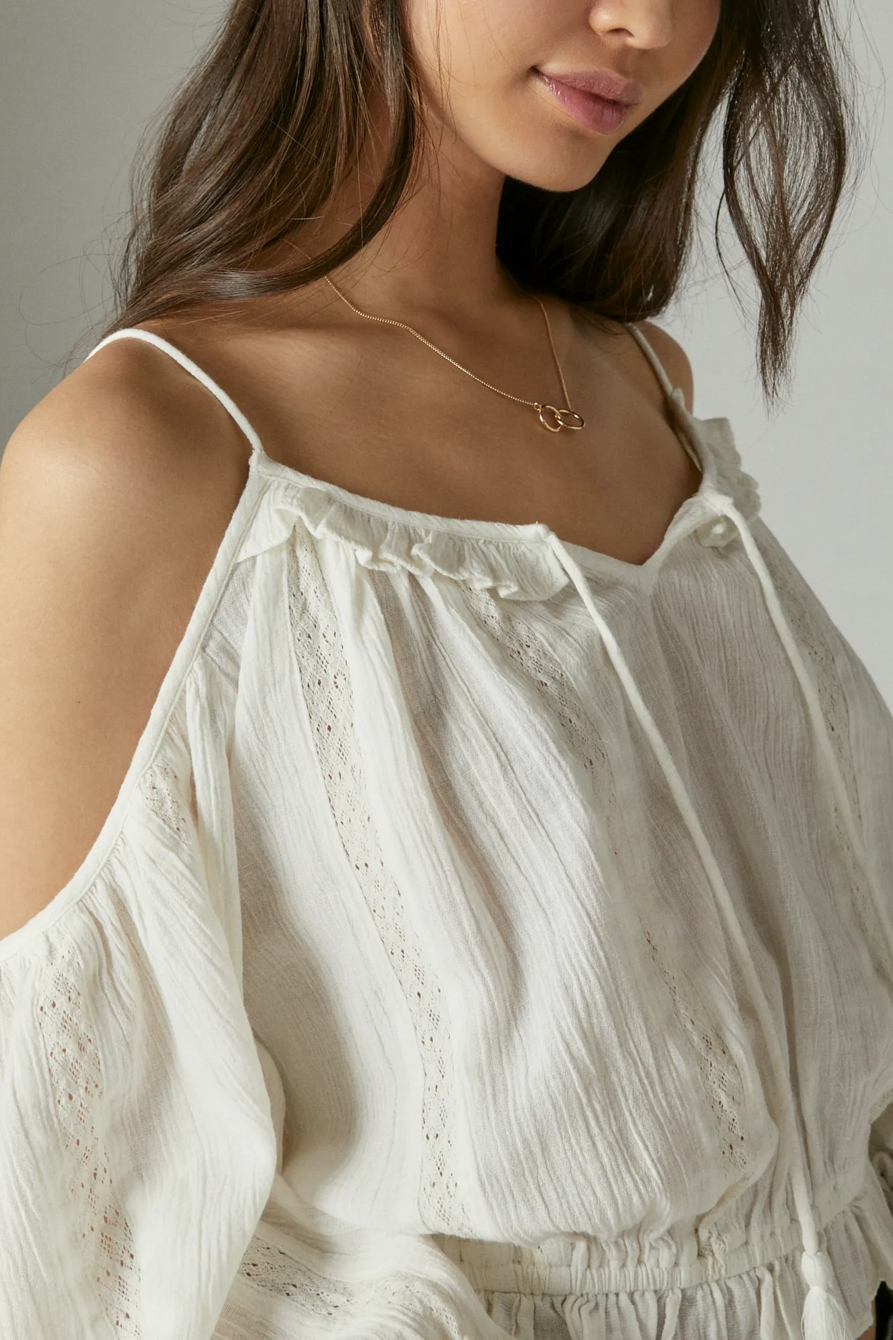 COLD SHOULDER LACE TOP, image 3