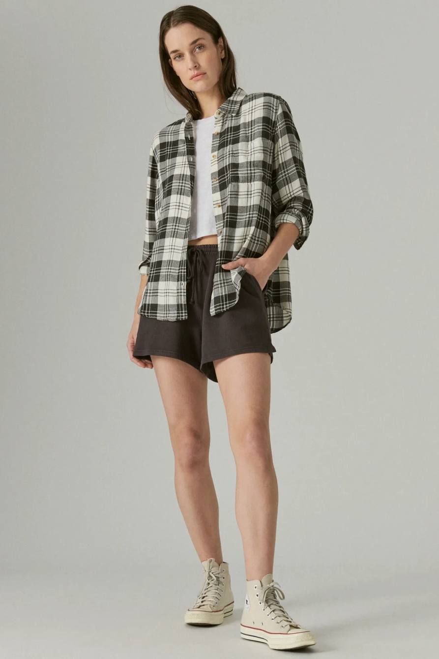 CLOUD PLAID BOYFRIEND BUTTON UP SHIRT, image 2