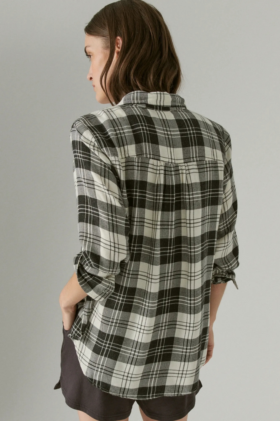 CLOUD PLAID BOYFRIEND BUTTON UP SHIRT, image 4