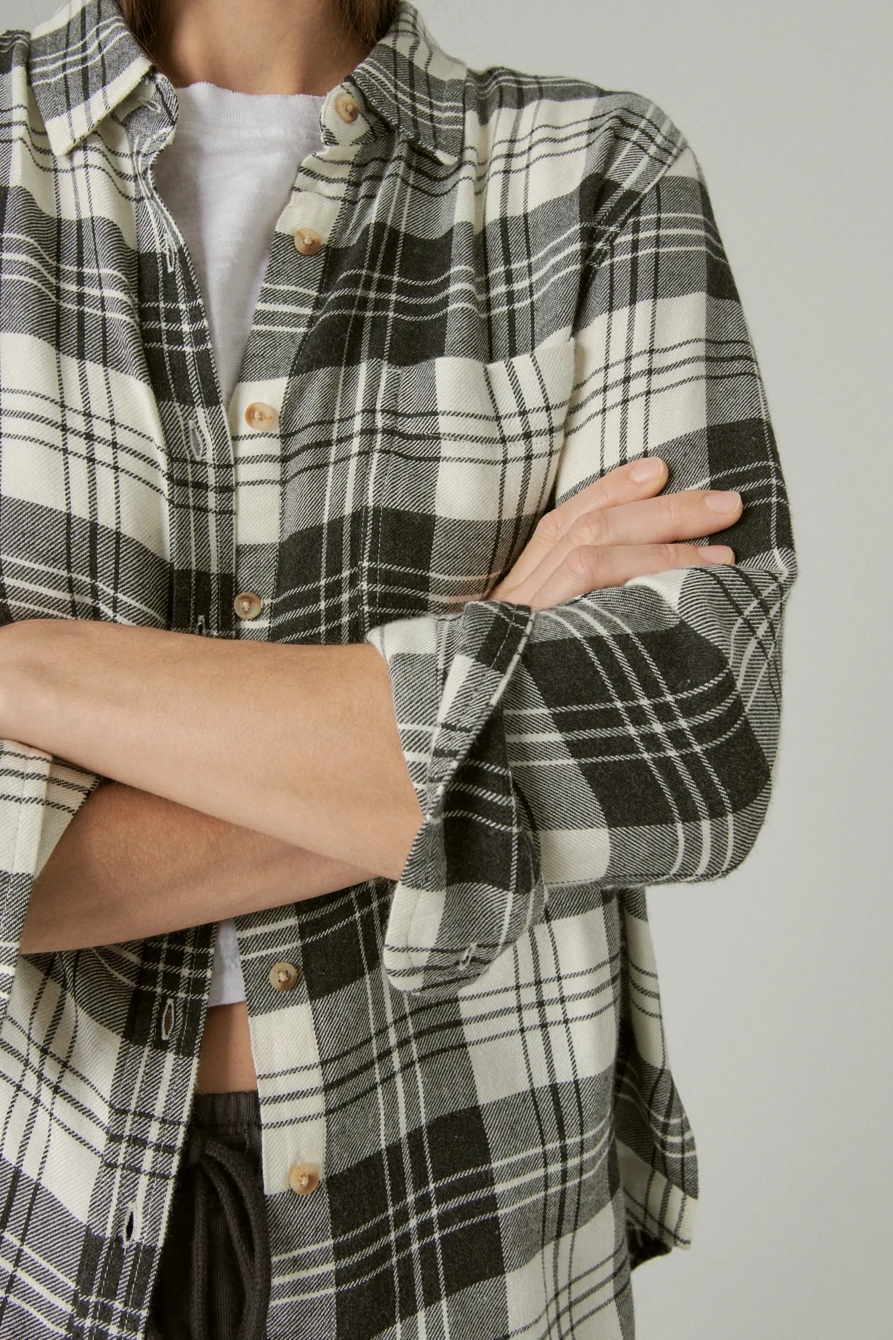 CLOUD PLAID BOYFRIEND BUTTON UP SHIRT, image 5