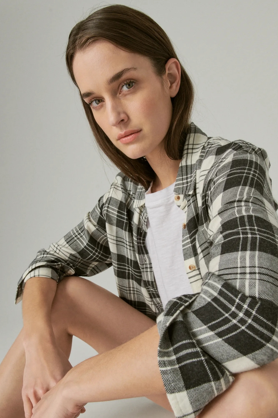 CLOUD PLAID BOYFRIEND BUTTON UP SHIRT, image 6