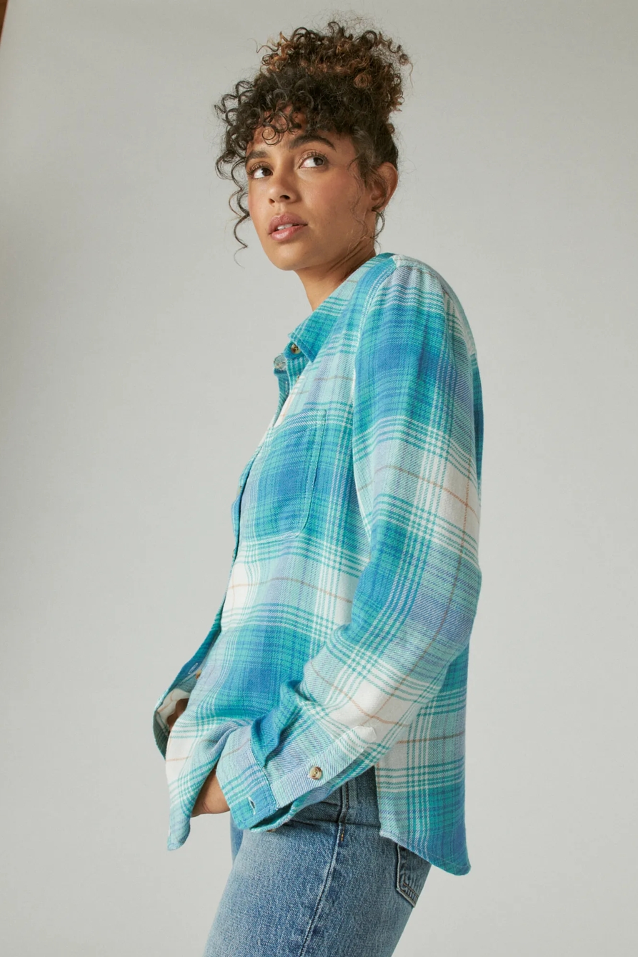 THE PLAID BOYFRIEND FLANNEL BUTTON-DOWN SHIRT, image 3